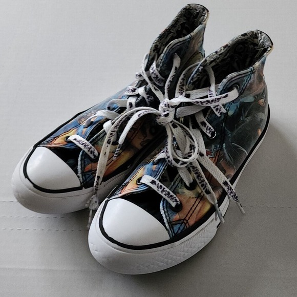 Converse Justice League Superman Batman Chuck Taylor All-Star High Youth Size 1 - Picture 7 of 10